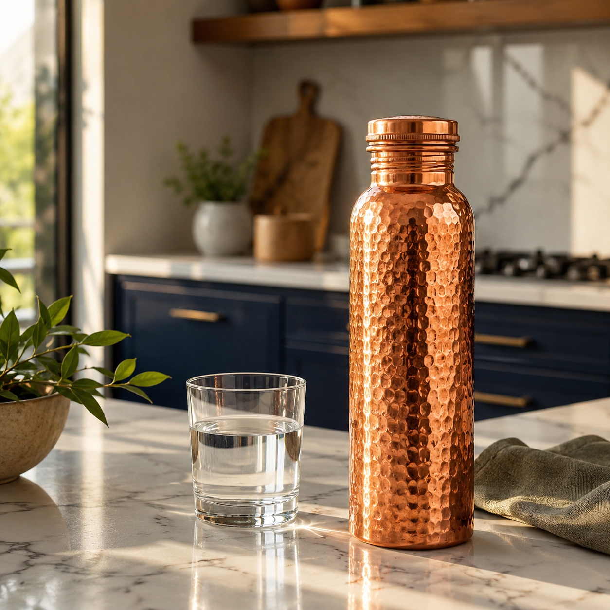 Gourde en Cuivre – Kelvea™ | Une Eau Naturellement Purifiée, Sans Plastique
